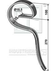 2.1020LL Ząb sprężynowy, 1-y szereg 2.1020LL.97