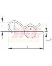 JAG98-0140 Zawleczka sprężysta 6 mm JAG98-0140