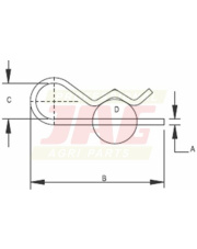 JAG98-0141 Zawleczka sprężysta 3,6 mm JAG98-0141