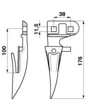 JAG01-0107 Bagnet końcowy Oryginał CLAAS 522183.01