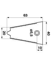 JAG01-0005 Stalka bagnetu RADURA 522184-S