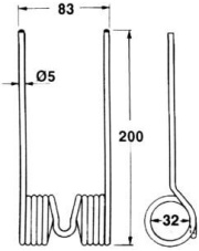 JAG57-0018 Sprężyna podbieracza 585136M1.02
