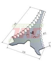 Nóż MWS Germany (patrz zamiennik) 30-0315-62-01-2.01