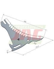 01-076260 Nóż przyczepy samozbierającej MWS Germany 01-076260.02