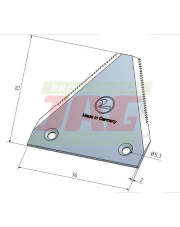 Nożyk kosy  B 10/2 oz MWS Germany 40-0075-54-01-0.01