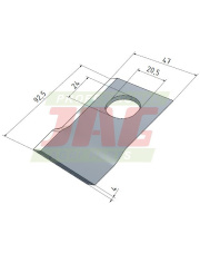 Nóż lewy MWS Germany 60-0094-33-01-7.01