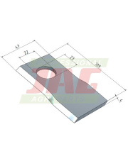 Nóż prawy MWS Germany 60-0109-46-01-7.01