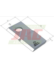 JAG82-0328 Nóż kosiarki rotacyjnej prawy MWS Germany 952042.01