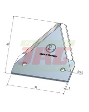 Nożyk kosy  DIN 80 x 2 MWS Germany 80-4-0583.01