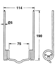 JAG57-0002 Sprężyna podbieracza F60546-R