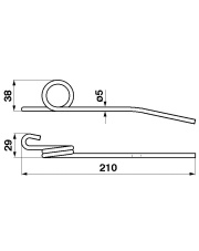 JAG22-0015 Sprężyna motowidła Z20478-R