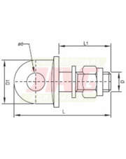 JAG98-0057 Śruba oczkowa, DŁ. 60mm JAG98-0057