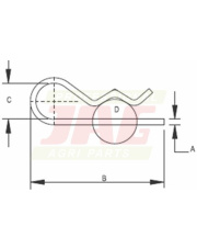 JAG98-0130 Zawleczka sprężysta 3 mm JAG98-0130