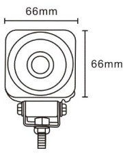 JAG96-0019 Lampa robocza LED, 10W, 10-30V, 1 CREE LEDx10W, SPOT, Kwadratowa JAG96-0019