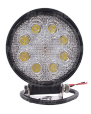 JAG96-0031 Lampa robocza LED, 24W, 10-30V, 8 EPISTAR LEDx3W, FLOOD, Okrągła JAG96-0031