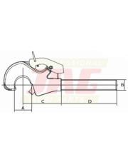 JAG98-0554 Hak łącznika górnego z prawym gwintem JAG98-0554