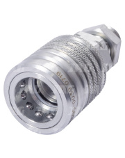 JAG95-0039 Szybkozłącze hydrauliczne grzybkowe-gniazdo grodziowe wzmacniane z gwintem zewnętrznym, DN12,5, M18X1,5, 10H, ISO7241 JAG95-0039