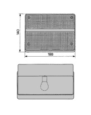 03.160.200.01 Klosz lampy zespolonej prawy/lewy COBO S8019/481.01