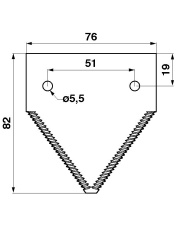 JAG11-0028 Nożyk kosy RADURA 206236M1-S