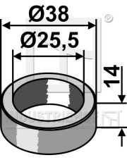63-SPH-90 Tulejka O38x14xO25,5 63-SPH-90.97
