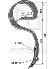 1.0413 Ząb sprężynowy kultywatora 1.0413.97