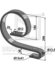 1.10.1026 Sprężyna zęba 45x12 1.10.1026.97