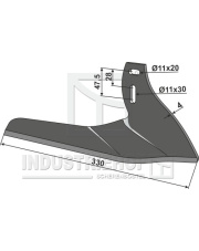 1.10.1037 Nóż kątowy - lewy 1.10.1037.97