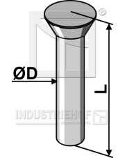 1.10.1092 Nit z łbem stożkowym O6x25 1.10.1092.97