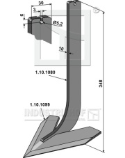 1.10.1095 Słupica z redlicą 140mm 1.10.1095.97