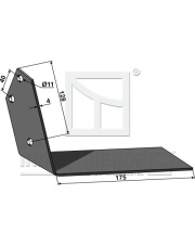 1.10.1123 Nóż kątowy - prawy 1.10.1123.97