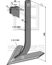 1.10.1161 Słupica z redlicą 220mm 1.10.1161.97