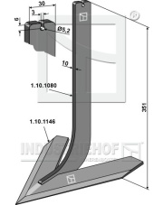1.10.1162 Słupica z redlicą 240mm 1.10.1162.97