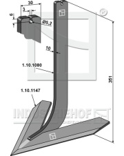 1.10.1163 Słupica z redlicą 260mm 1.10.1163.97