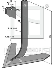 1.10.1166 Słupica z redlicą 320mm 1.10.1166.97