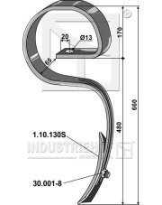 1.1054 Ząb kultywatora 1.1054.97