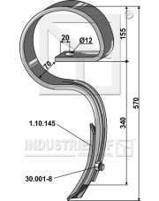 1.1101 Ząb kultywatora 1.1101.97