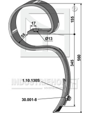 1.1138 Ząb kultywatora 1.1138.97