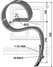 1.1140 Ząb kultywatora 1.1140.97