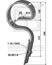 1.1504 Ząb kultywatora prosty 1.1504.97