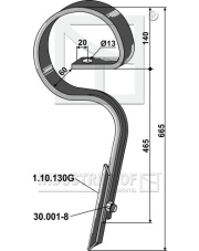 1.1515 Ząb kultywatora prosty 1.1515.97