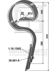 1.1516 Ząb kultywatora prosty - 1.1516.97