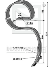 1.155007 Ząb kultywatora super Q 1.155007.97