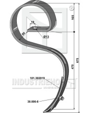 1.B242 Ząb sprężynowy duży z redlicą 1.B242.97
