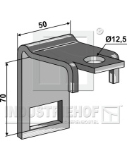1.HH17-3017 Uchwyt zęba 32 x 20 ze sprężyną wzmacniającą 32 x 10 1.HH17-3017.97