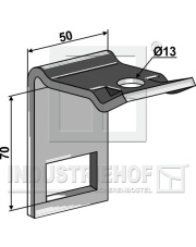 1.HH17-3117 Uchwyt zęba 32 x 10 ze sprężyną wzmacniającą 32 x 10 1.HH17-3117.97