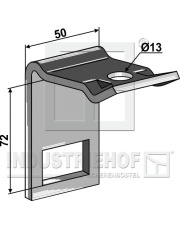 1.HH17-3119 Uchwyt zęba 32 x 12 ze sprężyną wzmacniającą 32 x 10 1.HH17-3119.97