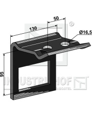 1.HH17-3353 Uchwyt zęba 90x13  ze sprężyną wzmacniającą 90x11 1.HH17-3353.97
