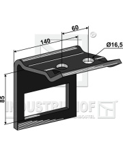 1.HH17-3372 Uchwyt zęba 100x14  ze sprężyną wzmacniającą 100x12 1.HH17-3372.97