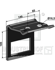 1.HH17-3374 Uchwyt zęba 100x14  ze sprężyną wzmacniającą 100x12 1.HH17-3374.97