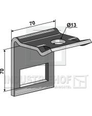 1.HH17-3603 Uchwyt zęba 45 x 12 ze sprężyną wzmacniającą 45 x 10 1.HH17-3603.97